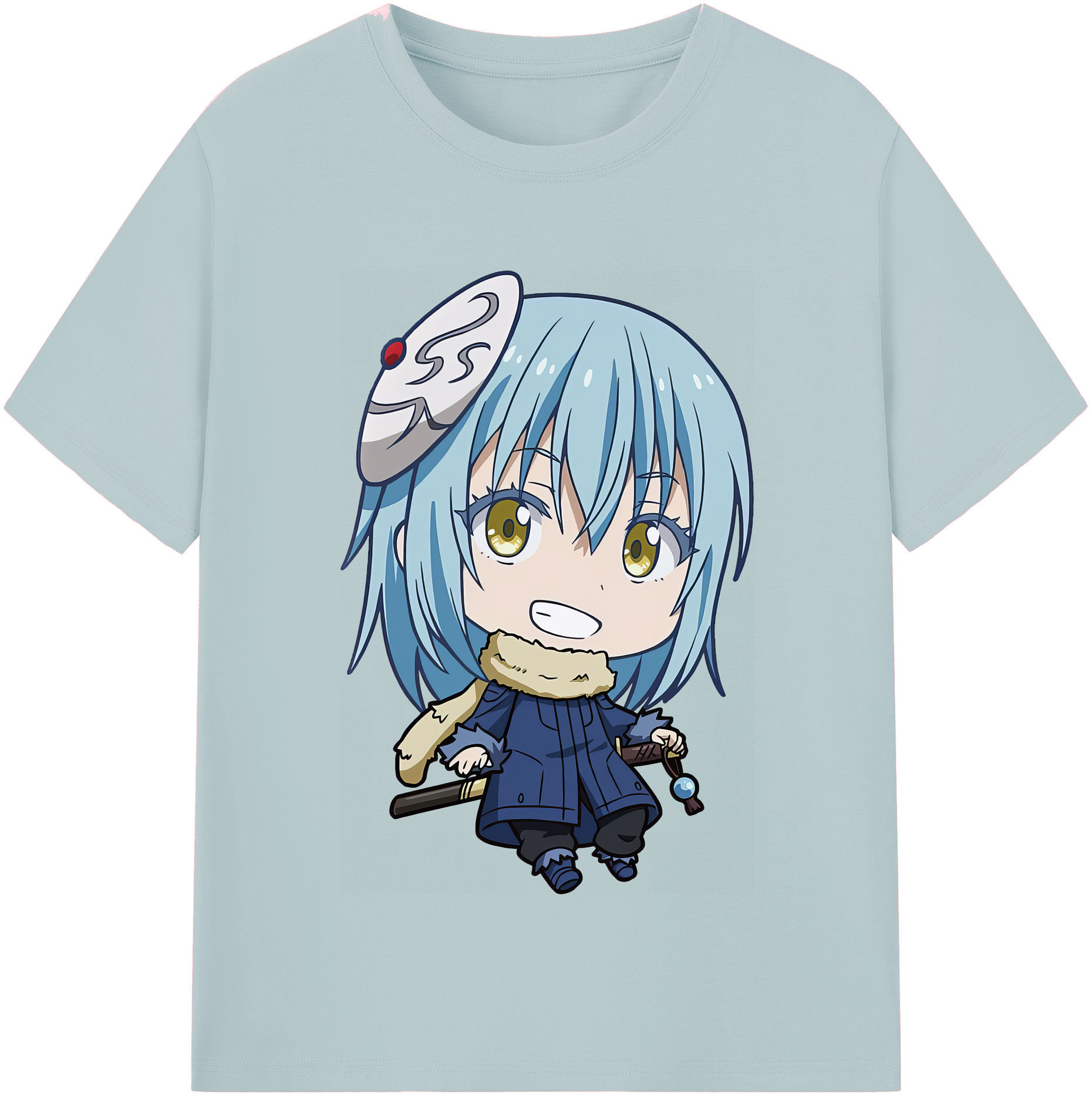 （画像用） 転スラ Regarding Reincarnated to Slime 綿100％半袖Tシャツ（フロントプリント）